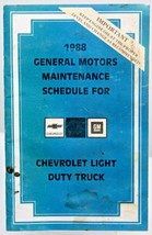 1988 Chevrolet Light Duty Truck Maintenance Schedule Manual OEM 2581 - £17.11 GBP
