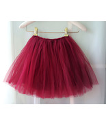 Flower Girl Skirts, Baby Tutu Skirt, Infant Tulle Skirt - Red, Elastic W... - $19.99
