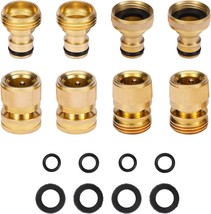 Garden Hose Quick Connect Solid Brass Garden Hose Connector Water Hose - £31.38 GBP