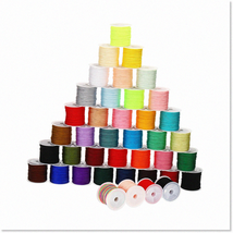 1968 Yards 0.8mm Nylon String Cord - 40 Rolls, 38 Colors - Ideal for Bracelet Ma - $73.25