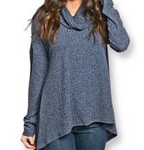 Very J Knit Tunic Sweater Size S, M, L Choice Top Cowl Neck Draped Wavy ... - $14.99