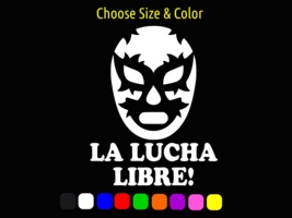 La Lucha Libre Mexican Cmll Pro Wrestling Window Vinyl Sticker Choose Size Color - £2.25 GBP+