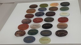 Word Engraved Inspirational Palm Healing Stones - $6.99