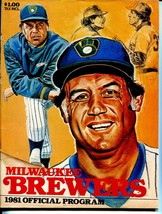 Milwaukee Brewers Baseball Game Program - MLB-1981-team &amp; player pix-sta... - $31.53