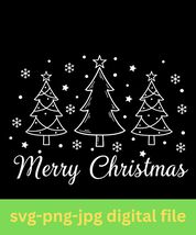 Funny Merry Christmas Trees SVG PNG Classic Holiday Design Digital Downl... - $27.51 MXN