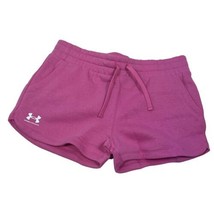 Girls Under Armour Rival Fleece Shorts Size Large Color Pink Edge Cute - $14.90