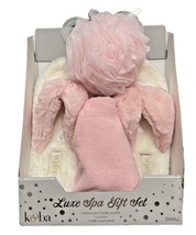 Kooba Luxe Spa Gift Set - Plush Thong Slipper, Loofah &amp; Terry Hair Wrap - Pink - £19.77 GBP
