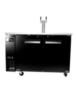 NEW 59&quot; 2 FULL KEG 2 HEAD DRAFT BEER DISPENSER DIRECT DRAW COOLER FREE S... - €2.426,52 EUR