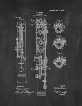An item in the Art category: Clarinet Patent Print - Chalkboard