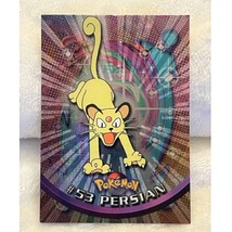Vintage Pokemon TV Animation Series Card #53 Persian Holo-Black Topps-(1999) - £6.23 GBP