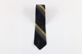 Vintage 60s 70s Rockabilly Silk Striped Color Block Neck Tie Dress Tie W... - $27.18 CAD