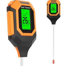 4-in-1 Digital Soil Moisture Meter with PH, Temp &amp; Light Sensor – LCD Di... - $63.31