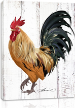 Rooster Kitchen Decor Wall Art - Farmhouse Canvas Painting Picture Prints Artwor - £16.89 GBP