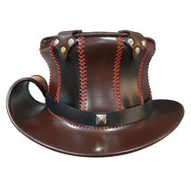 Steampunk Leather Top Hat - £296.31 GBP
