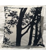 Marimekko Crate &amp; Barrel Tuuli Down and Feather Pillow Black Ivory Cotto... - £31.25 GBP