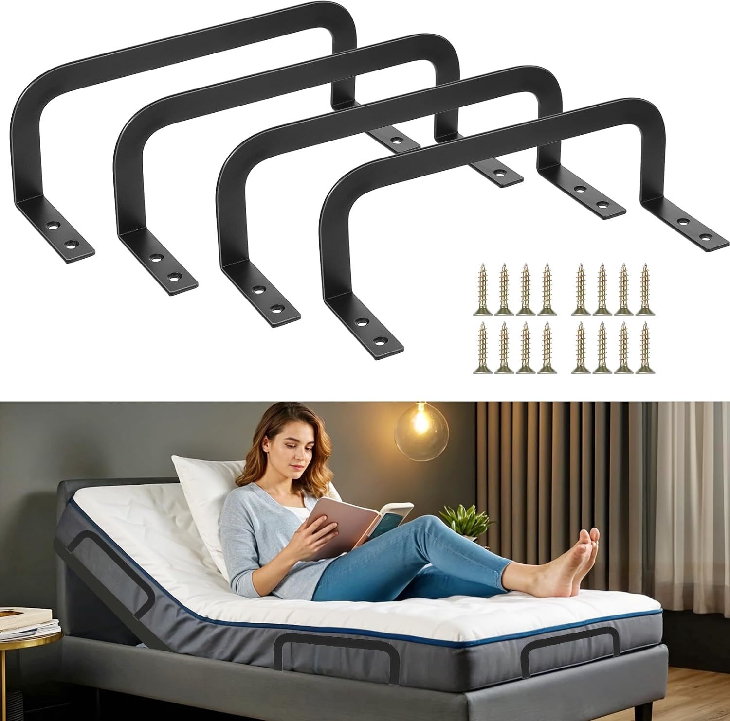 Mattress Slide Stoppers, 4 Pieces, For Adjustable Beds, Platform, Rv Mat... - $31.93