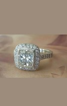 2.5ct Princess Diamond Beautiful Engagement Bridal Ring 14k White Gold Plated - £75.18 GBP
