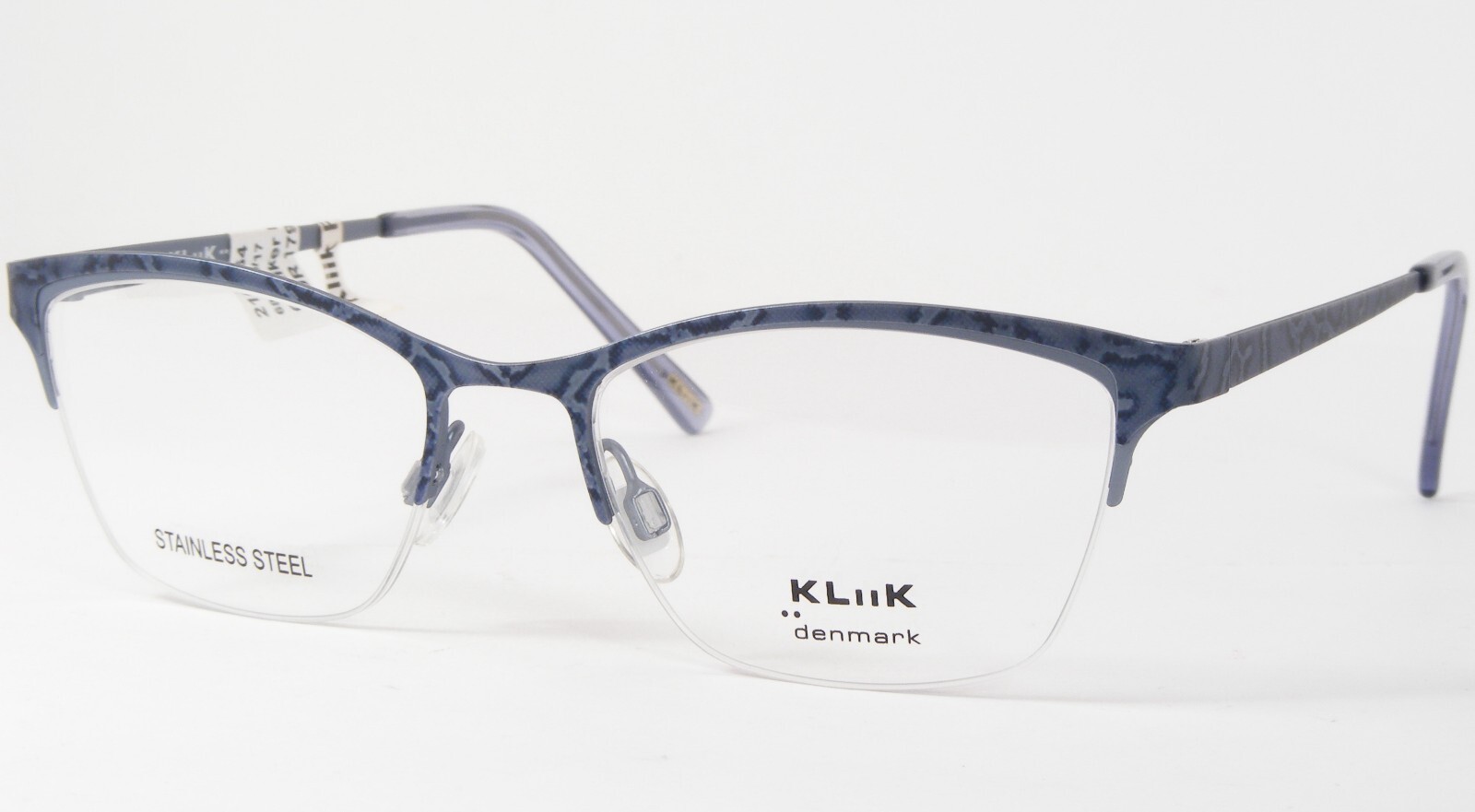 KLiiK Danemark 681 M201 Bleu Peau de Serpent Unique Lunettes Monture 49-... - $155.43