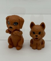 Barbie Mattel Mini Small Plastic Dog Puppy Figures Lot of 2 Terrier - £6.03 GBP