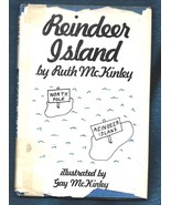 Autographed Reindeer Island HB w/tattered dj-1977-Ruth McKinley-32 pages - $26.47