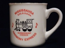 Mississauga Harmony Express Barber Shop Chorus Coffee Mug 22K Gold Trim ... - $22.72