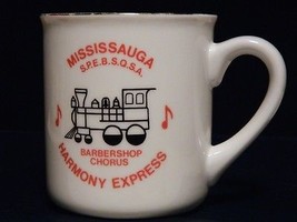 Mississauga Harmony Express Barber Shop Chorus Coffee Mug 22K Gold Trim Canada - £17.07 GBP