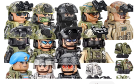  City Special Forces Figures UK Russian US SWAT Army Military Weapon Bri... - $21.99+