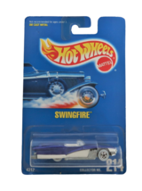 Vtg Hot Wheels 214 Swingfire Mattel Malaysia 1991 Blue NOC Die Cast Metal - £7.97 GBP