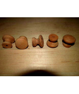 50 BRAND NEW UNFINISHED CHERRY 1&quot; ROUND WOOD CABINET KNOBS / PULLS KX - $33.22