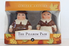 New In Box The Pilgrim Pair&quot; Thanksgiving Serving Salt &amp; Pepper Shakers By Publi - £15.73 GBP
