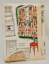 Café Curtains Drapery Pattern 1797 McCall&#39;s 1953 Vintage Uncut Kitchen - $20.78