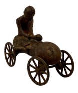 Vintage Cast Iron N.N. Hill Brass Co. Bell Toy Monkey Cracking Coconut 1905 - $380.00
