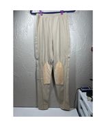 Express Tricot TAN Stretch Ponte Riding Pants Knee Patch Womens Size Medium - $30.82 CAD
