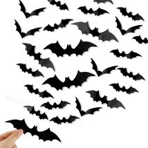 DIYASY Bats Wall Decor,120 Pcs 3D Bat Halloween Decoration Stickers - £11.20 GBP