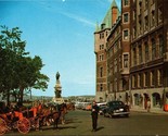 Horsedrawn Carriages at The Chateau Frontenac Quebec Canada Postcard PC6 - $4.99