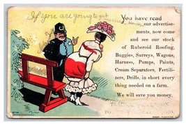 Comic Policeman Helps Woman Who Sat in Wet Paint Park Bench DB Postcard R26 - £3.98 GBP