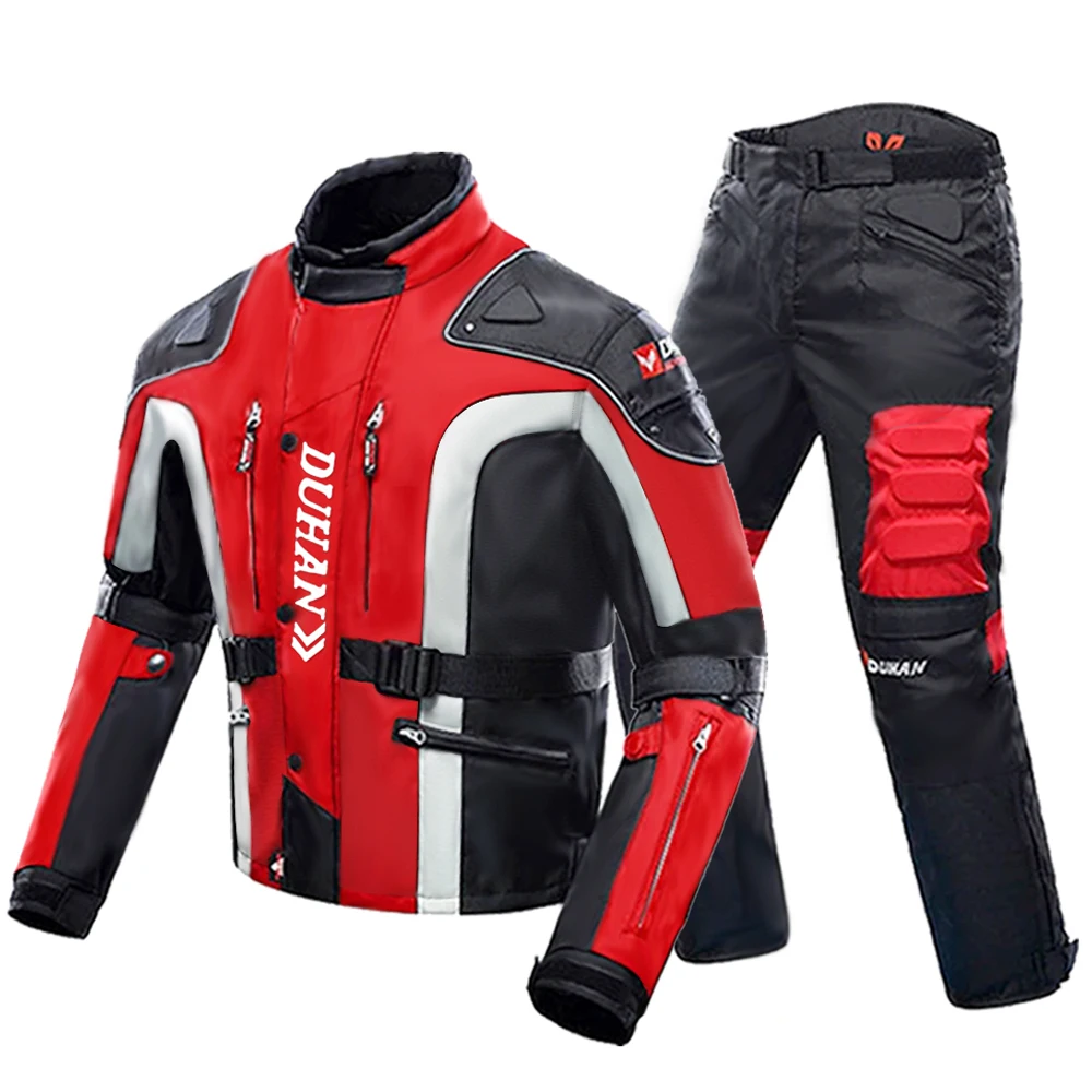 DUHAN Autumn Winter Cold-proof Motorcycle Jacket Moto Protector Motorcycle Pants - £73.16 GBP+