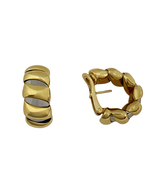 Bulgari 18k White and Yellow Gold Hoop Earrings - £2,744.35 GBP