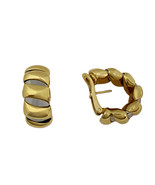 Bulgari 18k White and Yellow Gold Hoop Earrings - $3,500.00