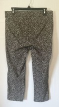 Rafaella Comfort Pull On Capri Pants Leopard Print Size 12 Elastic Waist Band - £18.10 GBP