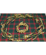 10 Strands Vintage Bead &amp; Glass Tube / Bugle Bead Christmas Garland 48&quot; ... - $67.19