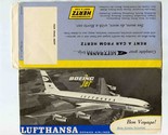 LUFTHANSA Boeing Jet Ticket Jacket Reservations Limitation Liability &amp; S... - $37.62