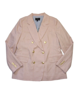 NWT J.Crew Bristol Blazer in Pale Pink Stretch Linen Double Breasted Jac... - £117.68 GBP