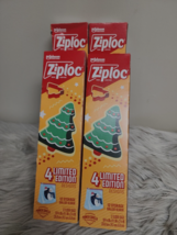 Ziploc Limited Edition Holiday Gallon  Storage Slider Bags  X 4 = 48 bags - $35.64