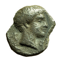 Ancient Greek Coin Kebren Troas Hemiobol Silver AE7mm Apollo / Ram&#39;s Hea... - £27.29 GBP
