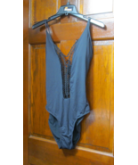 Envya Silhouette One Piece Swimsuit Size Large Lace up front and padded ... - $22.41 CAD