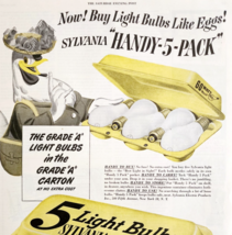 1947 Sylvania Light Bulbs Advertisement Egg Carton Electric Light Vintag... - $29.99