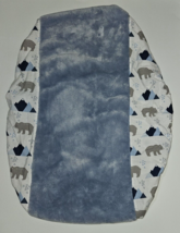 Levtex Baby Changing Pad Cover Soft Fleece Top Blue Gray Bears Mountains - £11.03 GBP