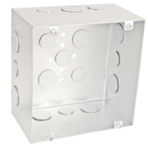 10 PK Garvin (6350-S) 6&quot; Square Junction Box 3-1/2&quot; Deep 1/2&quot; &amp; 3/4&quot; KO&#39;s - $85.00