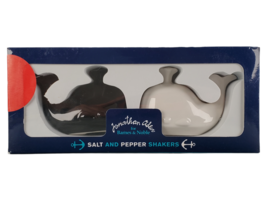 Jonathan Adler White Whale Salt and Pepper Shaker Set NEW in Box Barnes &amp; Noble - £32.86 GBP